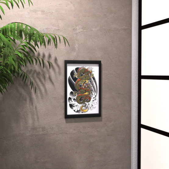 Kunstdruck gerahmt Dragon 20 x 30 cm – Bild 2