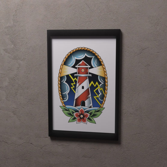 Kunstdruck gerahmt Lighthouse 20 x 30 cm